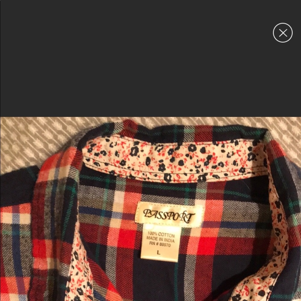 SUPER CUTE Flannel Full Button Up Shirt